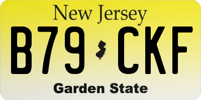 NJ license plate B79CKF