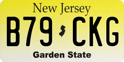 NJ license plate B79CKG