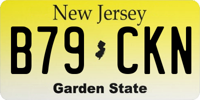 NJ license plate B79CKN