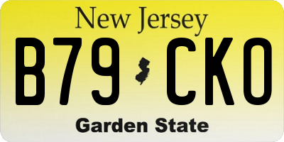 NJ license plate B79CKO