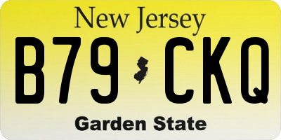 NJ license plate B79CKQ