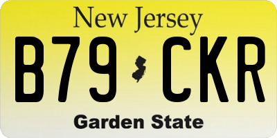 NJ license plate B79CKR