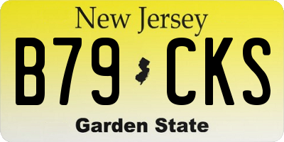 NJ license plate B79CKS