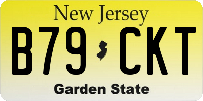 NJ license plate B79CKT