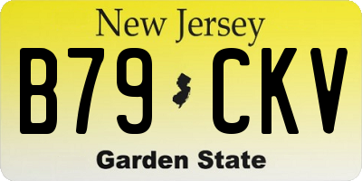 NJ license plate B79CKV