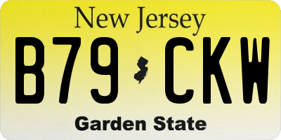 NJ license plate B79CKW