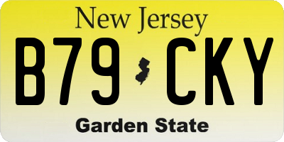 NJ license plate B79CKY