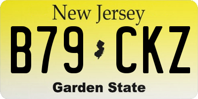 NJ license plate B79CKZ