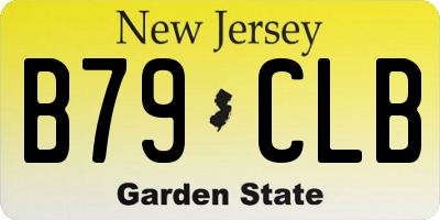 NJ license plate B79CLB
