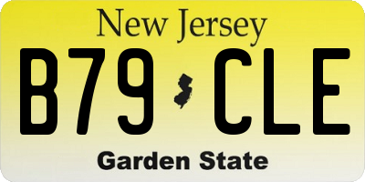NJ license plate B79CLE