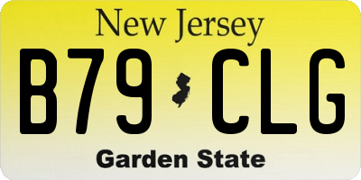 NJ license plate B79CLG