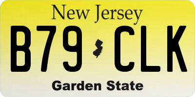 NJ license plate B79CLK