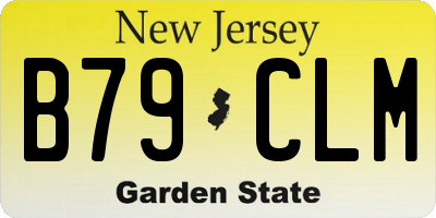 NJ license plate B79CLM