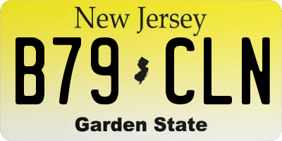 NJ license plate B79CLN