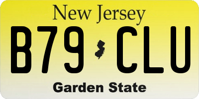 NJ license plate B79CLU