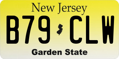 NJ license plate B79CLW
