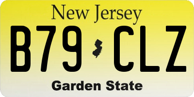 NJ license plate B79CLZ