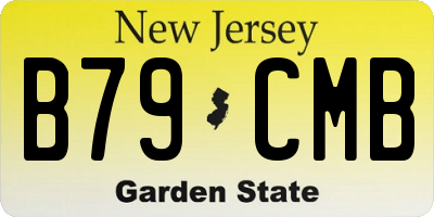 NJ license plate B79CMB