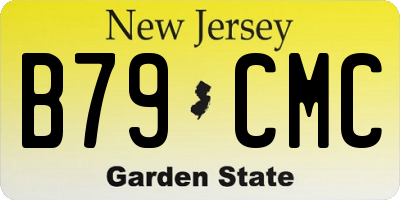 NJ license plate B79CMC