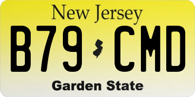 NJ license plate B79CMD