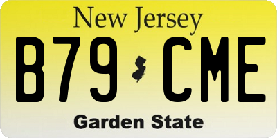 NJ license plate B79CME