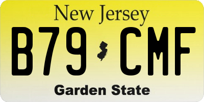 NJ license plate B79CMF