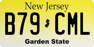NJ license plate B79CML