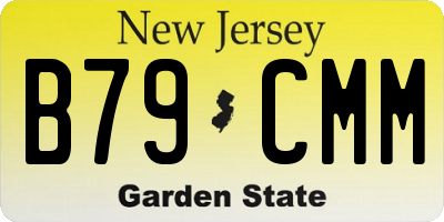 NJ license plate B79CMM