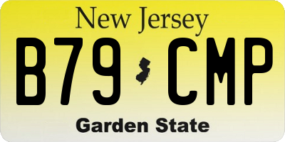 NJ license plate B79CMP