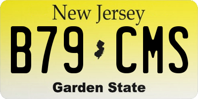 NJ license plate B79CMS