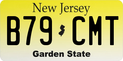 NJ license plate B79CMT