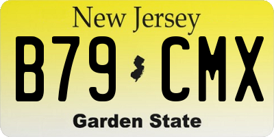 NJ license plate B79CMX