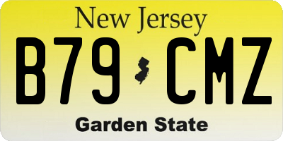 NJ license plate B79CMZ