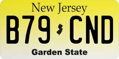 NJ license plate B79CND