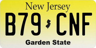 NJ license plate B79CNF