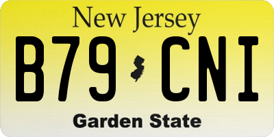 NJ license plate B79CNI