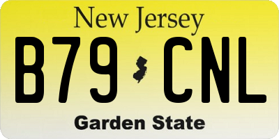 NJ license plate B79CNL