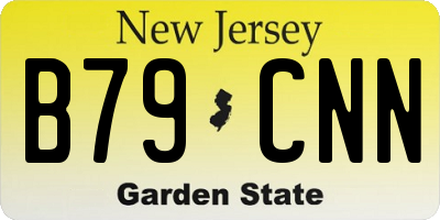 NJ license plate B79CNN