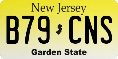NJ license plate B79CNS