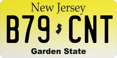 NJ license plate B79CNT