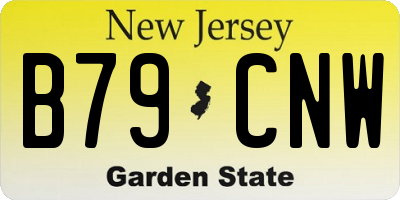 NJ license plate B79CNW