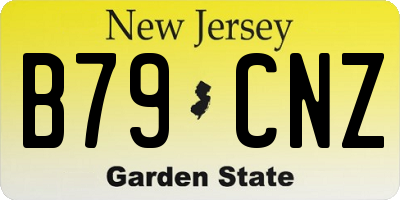 NJ license plate B79CNZ