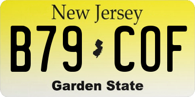 NJ license plate B79COF