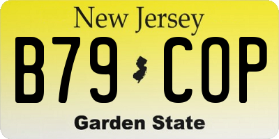 NJ license plate B79COP