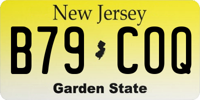 NJ license plate B79COQ