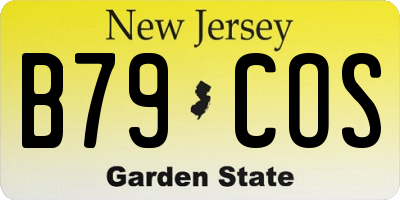 NJ license plate B79COS