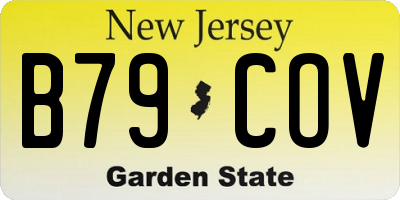 NJ license plate B79COV