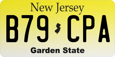 NJ license plate B79CPA