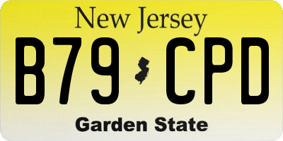 NJ license plate B79CPD