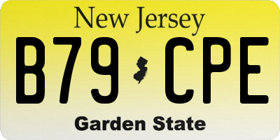 NJ license plate B79CPE